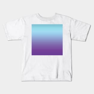 Aqua blue and purple color gradient. Kids T-Shirt